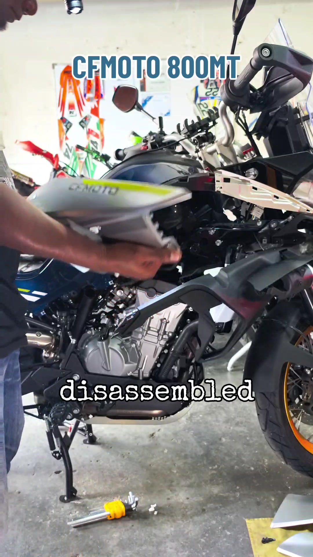 CFMOTO 800MT: fairing teardown and disassembly