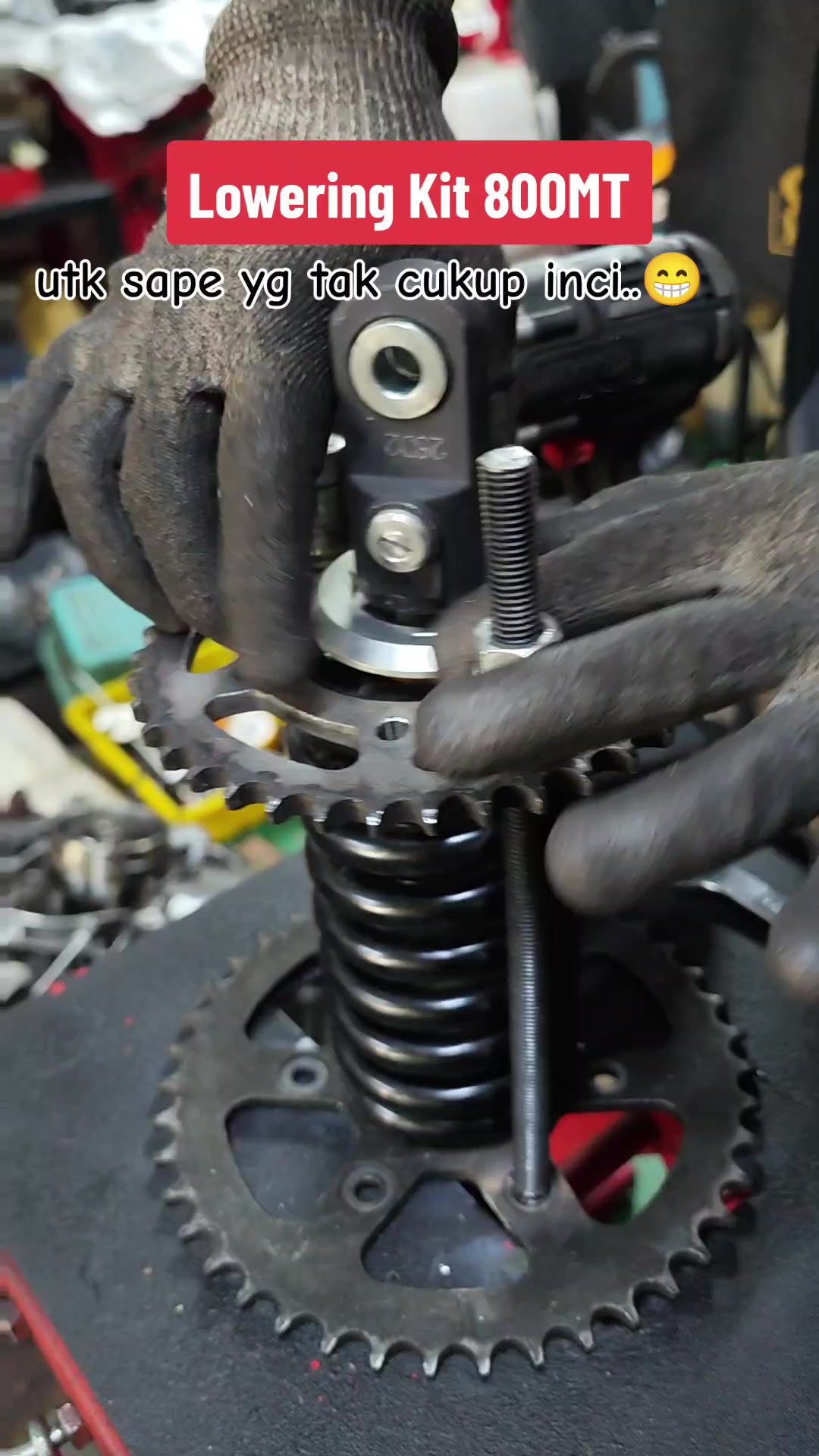 CFMOTO 800MT: lowering kit installation